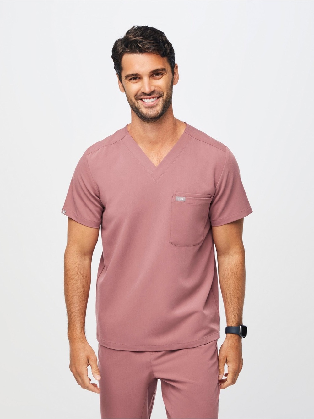 Mauve Leon™ - Two-Pocket Scrub Top Small - Mauve